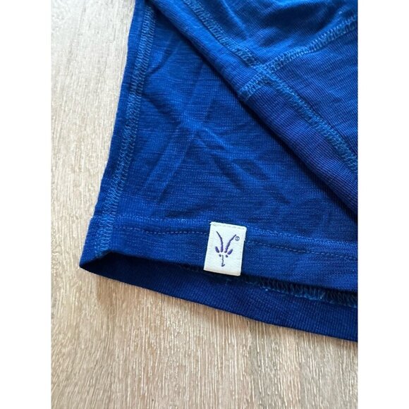 Ibex Men's Merino Wool Blue 1/4 Zip Base Layer Size Medium - Picture 2 of 6